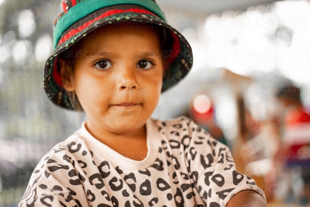 Image Of Portrait Of A Young Aboriginal Girl At Preschool Austockphoto