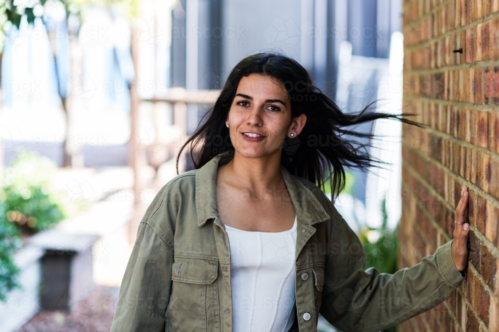 portrait of aboriginal woman - Australian Stock Image