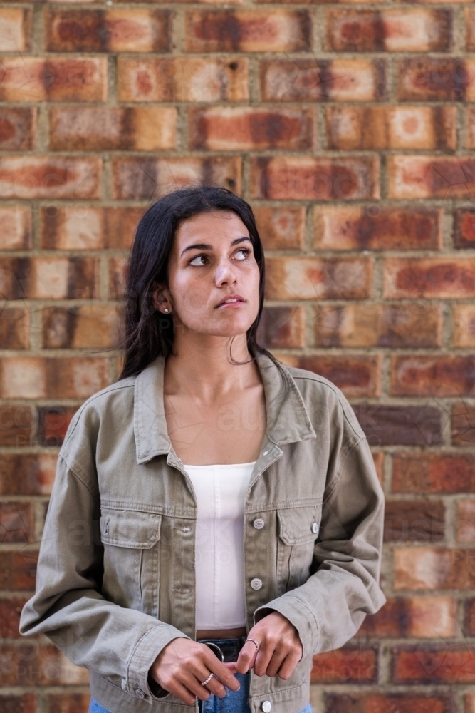 portrait of aboriginal woman - Australian Stock Image