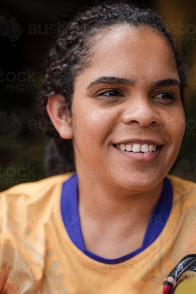 Portrait of Aboriginal woman - Australian Stock Image