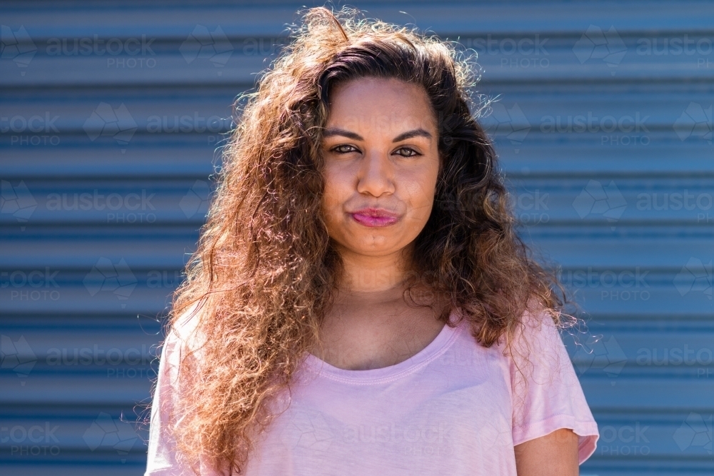 portrait of proud aboriginal woman - Australian Stock Image