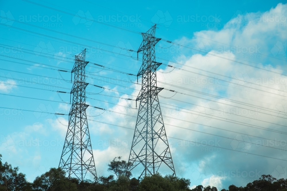 power lines - Australian Stock Image