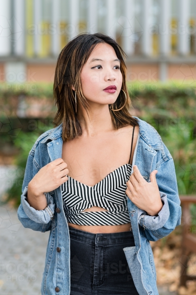 pretty asian woman - Australian Stock Image