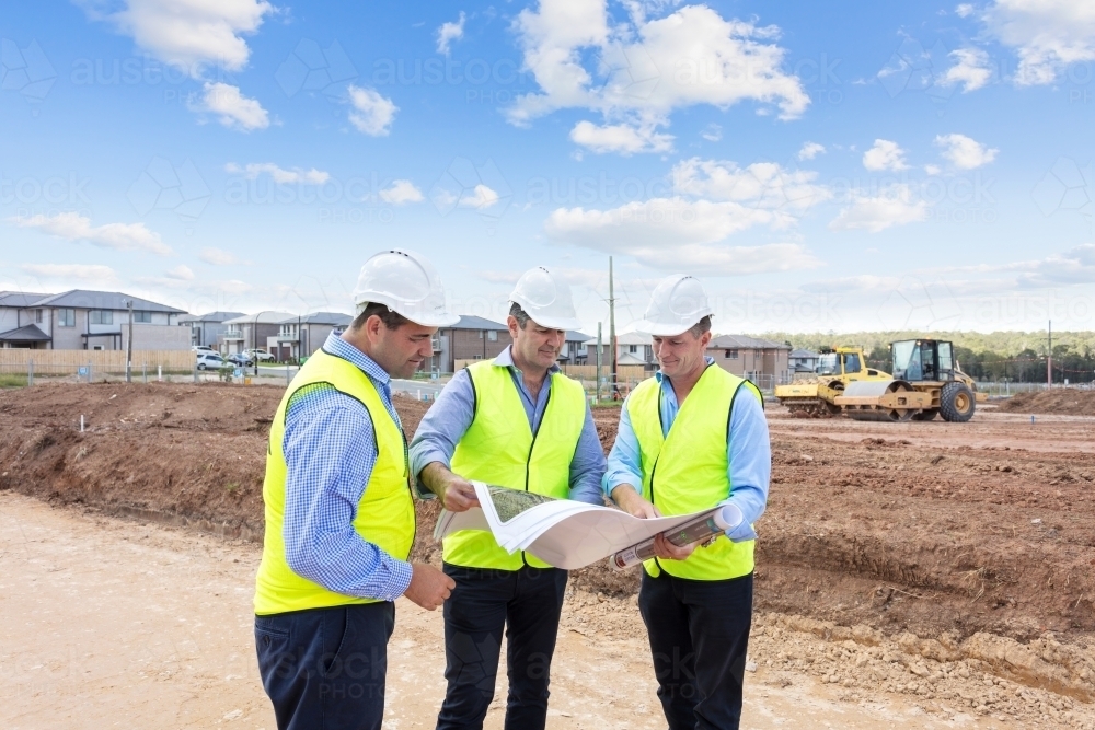 Property developers on-site - Australian Stock Image