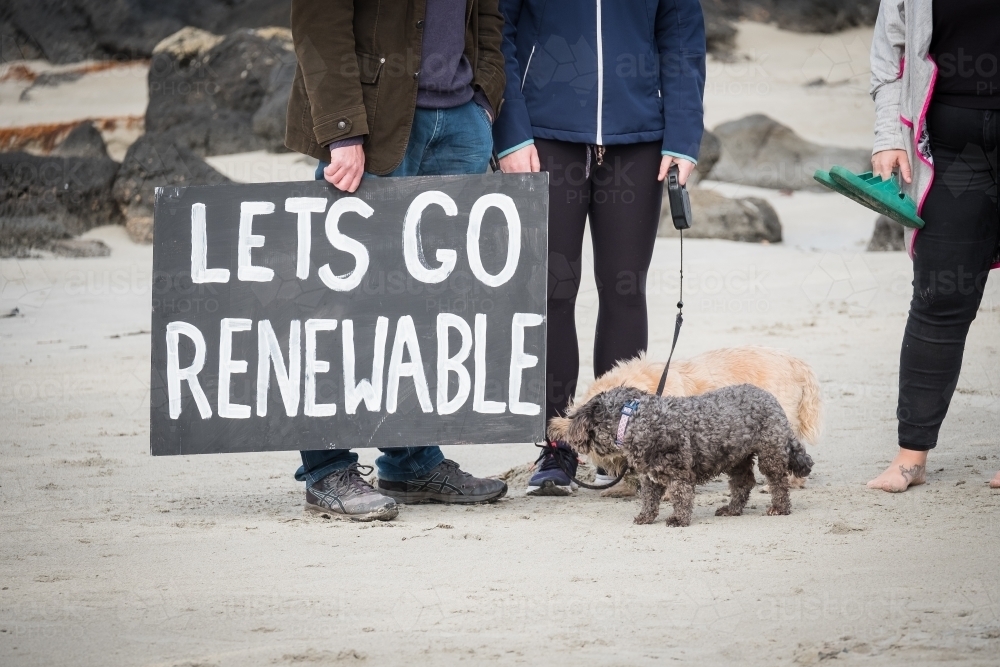 Protest sign for the enviroment - Australian Stock Image