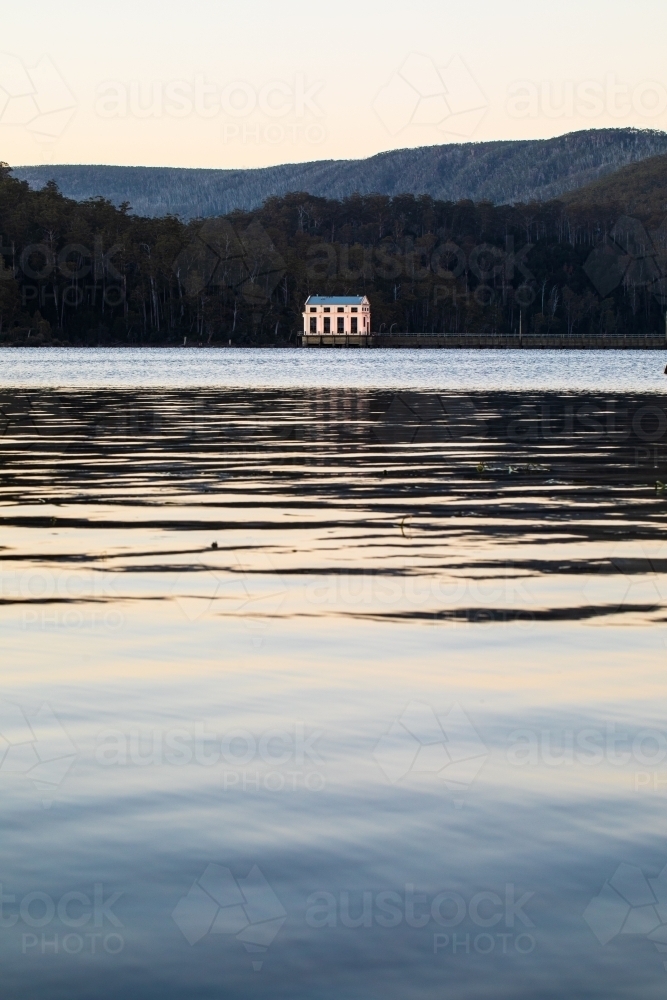 Pumphouse Point and Lake St Clair - Australian Stock Image