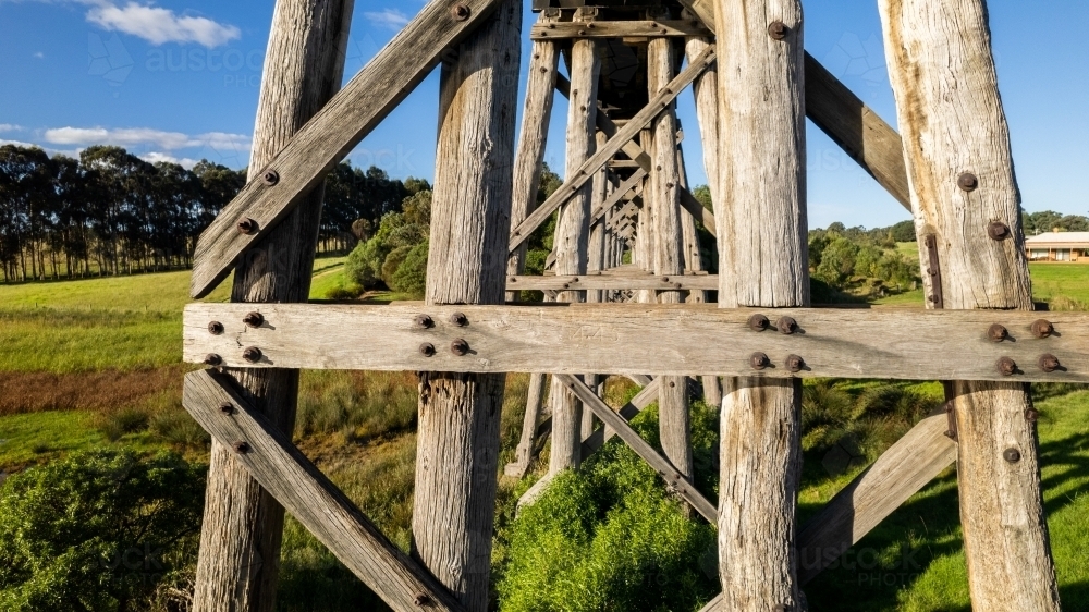 Pylon of Railway Bridge - Australian Stock Image