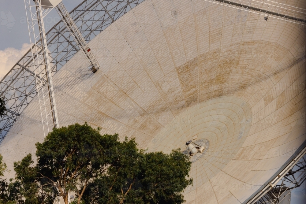 Radio telescope satellite dish located at Parkes NSW - Australian Stock Image