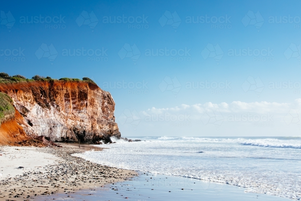 Red Cliff Beach - Australian Stock Image