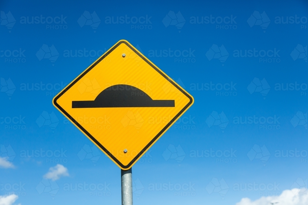 Road bump sign - Australian Stock Image