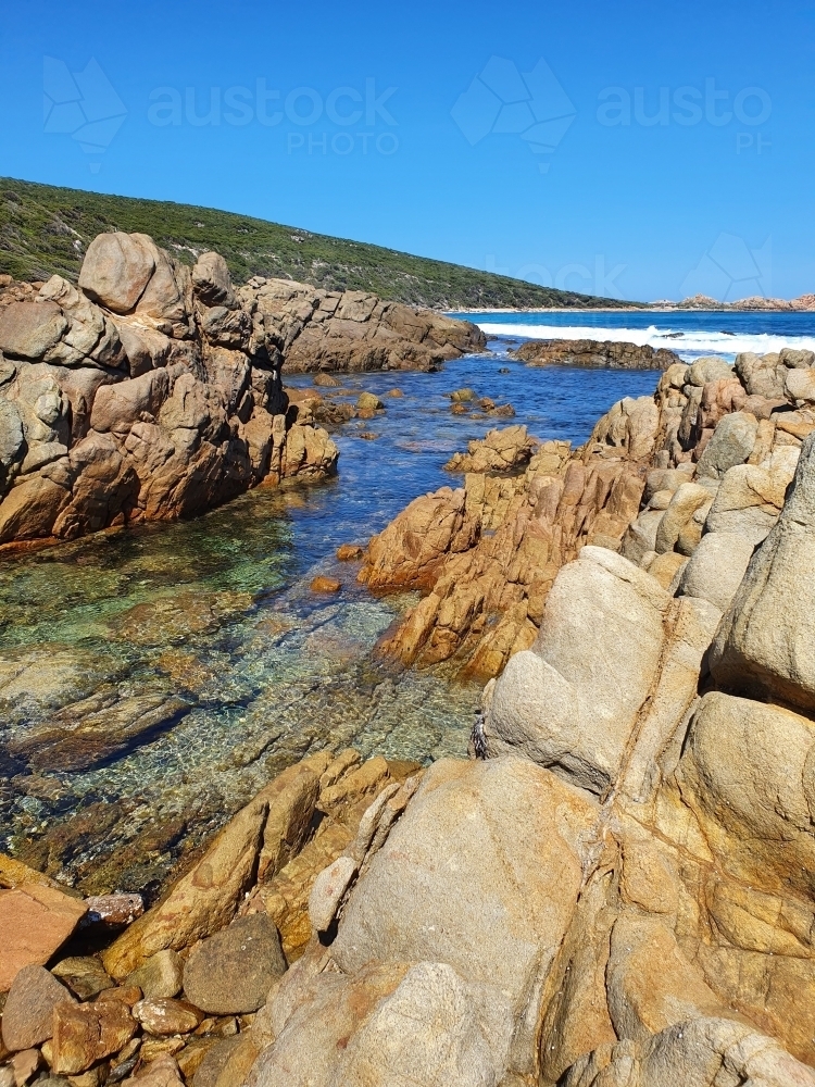 Rock formations at the ocean - Australian Stock Image