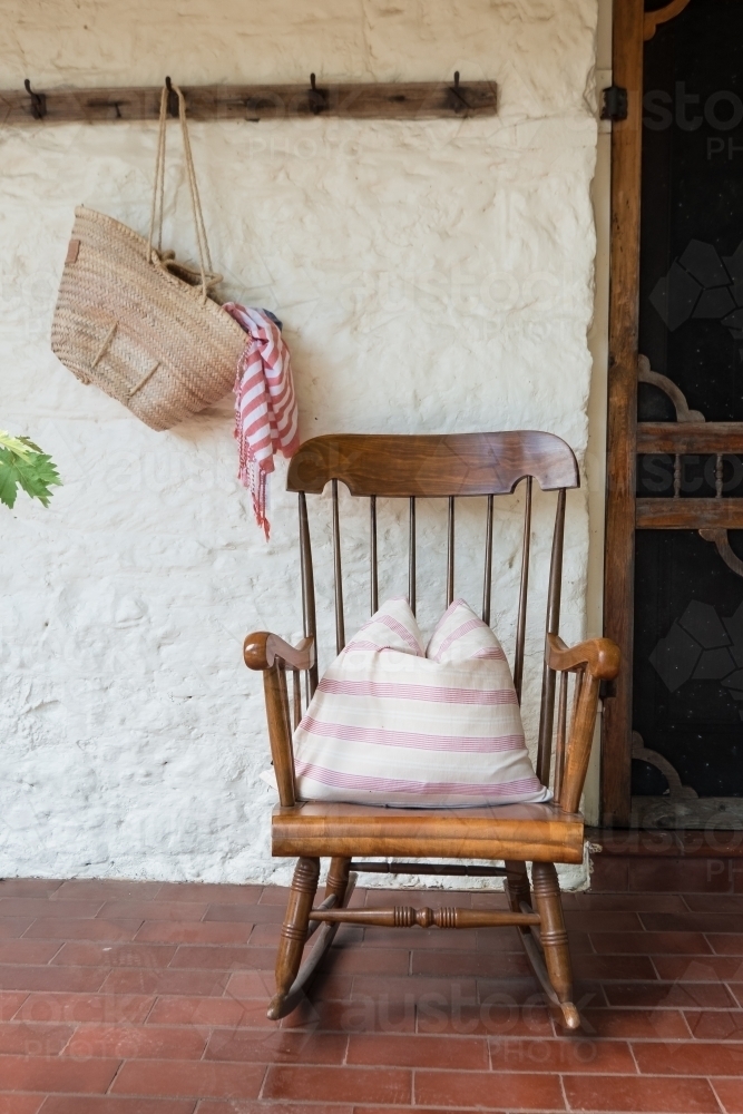 Rocking chair on a verandah. - Australian Stock Image