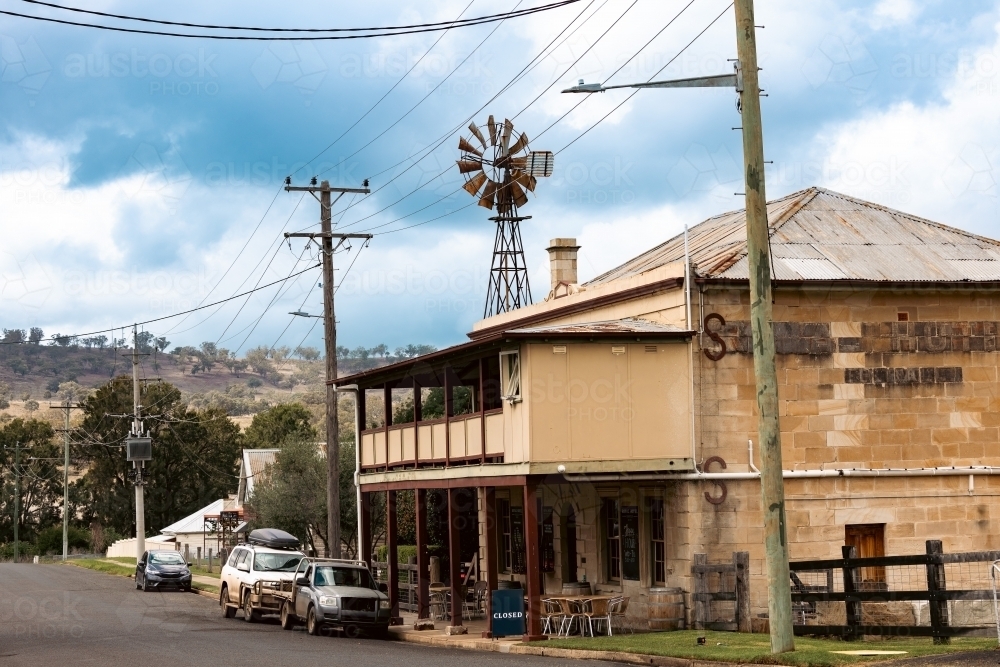 Rural country pub at Cassilis in the Hunter region of New South Wales - Australian Stock Image