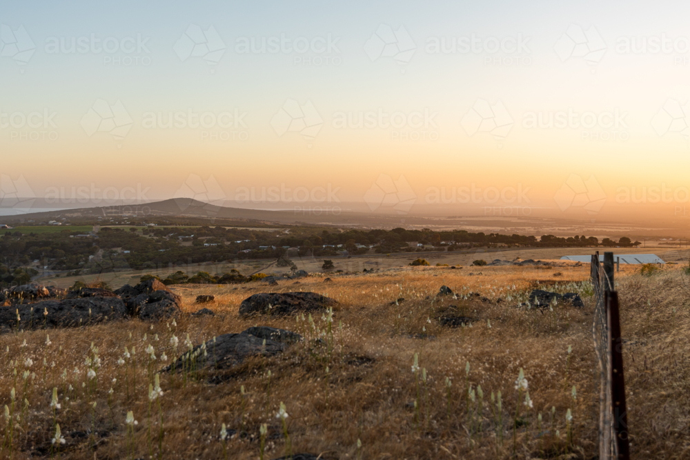 Rural sunset at Port Lincoln - Australian Stock Image