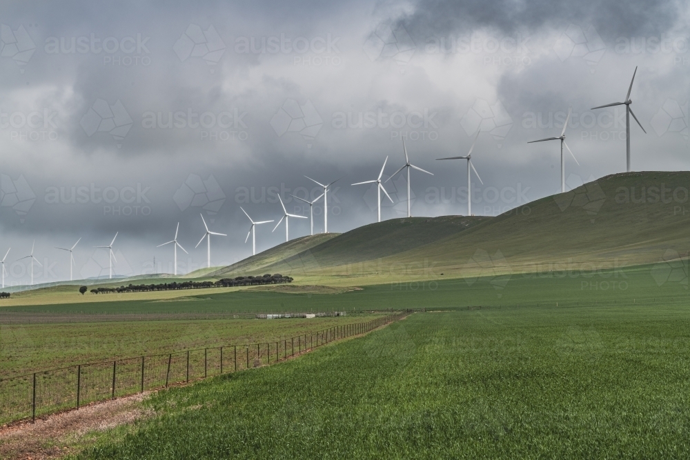 Rural wind turbines - Australian Stock Image