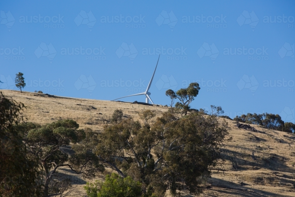 Rural Wind Turbines in a countryside setting - Australian Stock Image