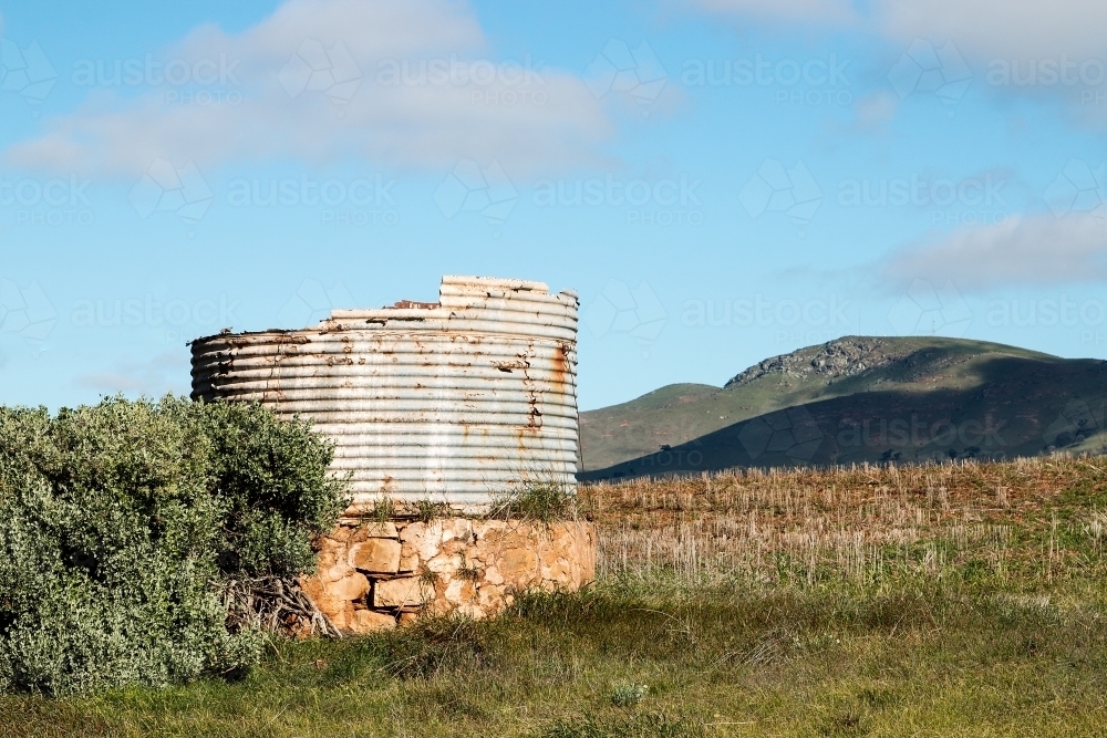 rusty old farm tank - Australian Stock Image