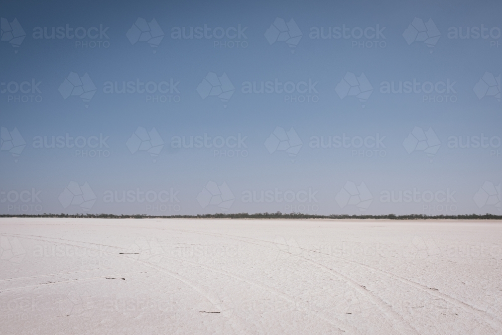 Salt lake in the Eastern Wheatbelt in Western Australia - Australian Stock Image