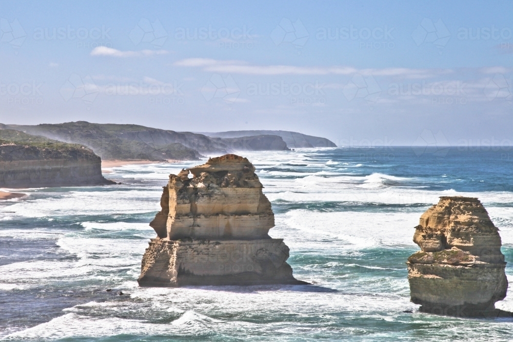 Sea stack near coastline - Australian Stock Image