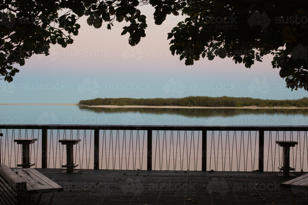 Serene Ocean Inlet View at Dusk - Australian Stock Image