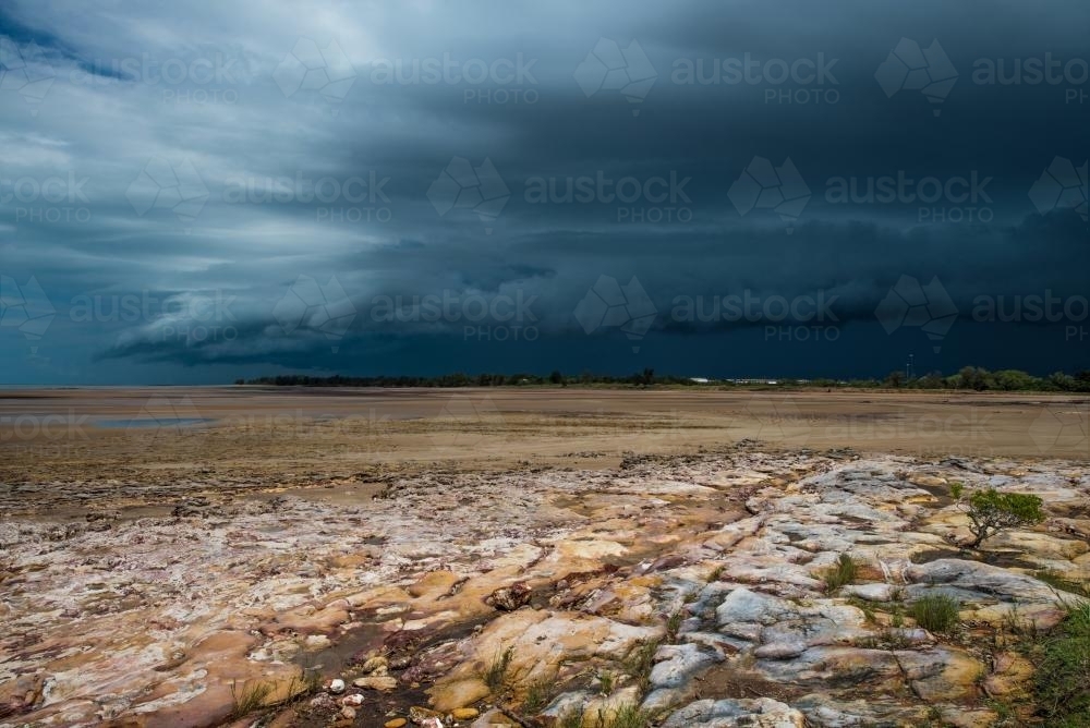 Severe Beach storm - Australian Stock Image