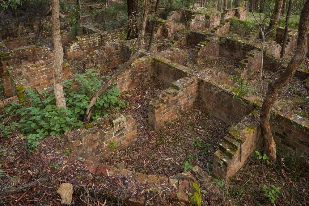 Shale Oil Refinery Ruins at Newnes - Australian Stock Image