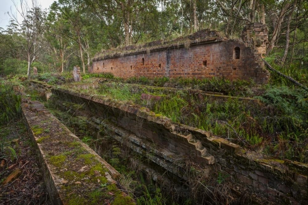 Shale Oil Refinery Ruins at Newnes - Australian Stock Image