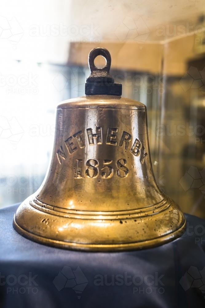 Ships bell from the Netherby Shipwreck - Australian Stock Image