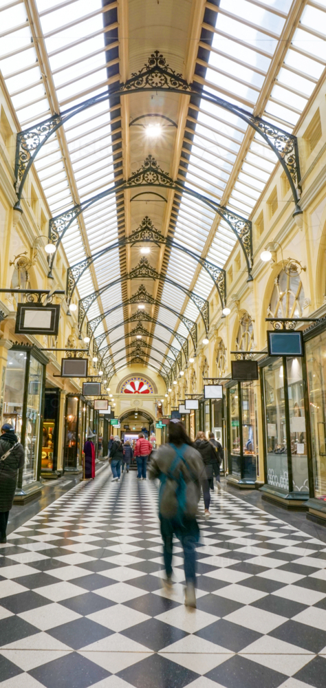 Shopping mall with shoppers - Australian Stock Image