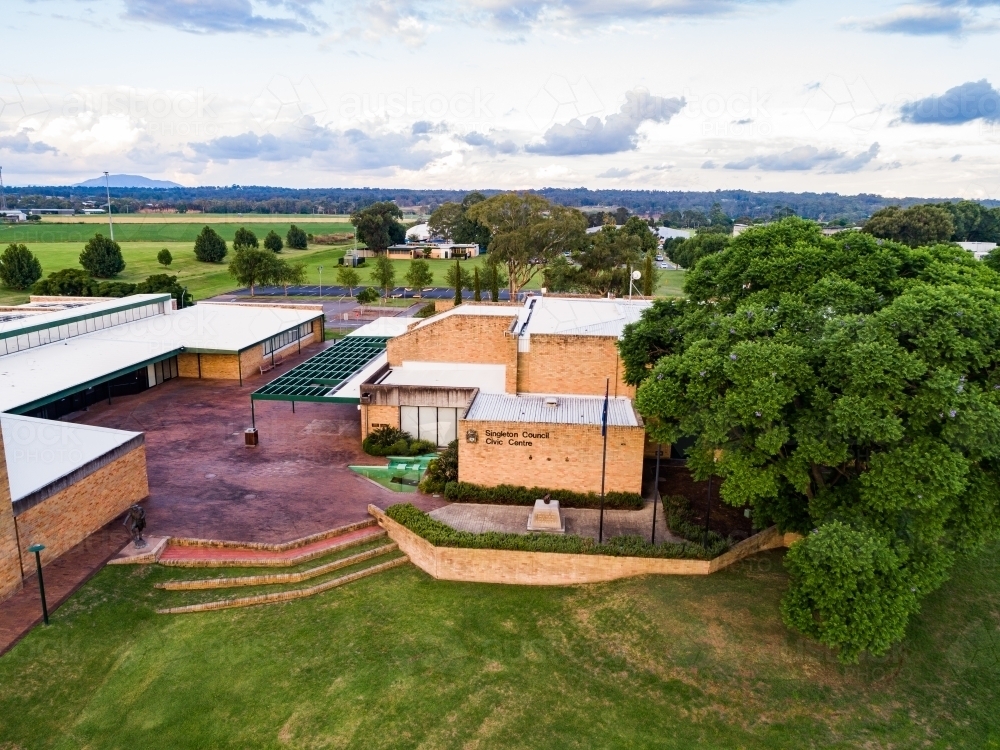 Singleton civic centre brick venue building - Australian Stock Image