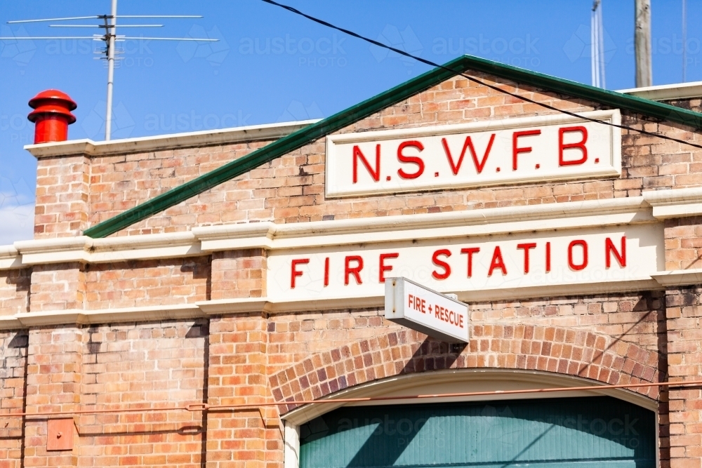 Singleton fire and rescue brigade fire station building - Australian Stock Image