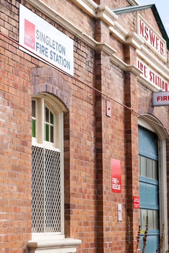 Singleton fire station building fire and rescue - Australian Stock Image