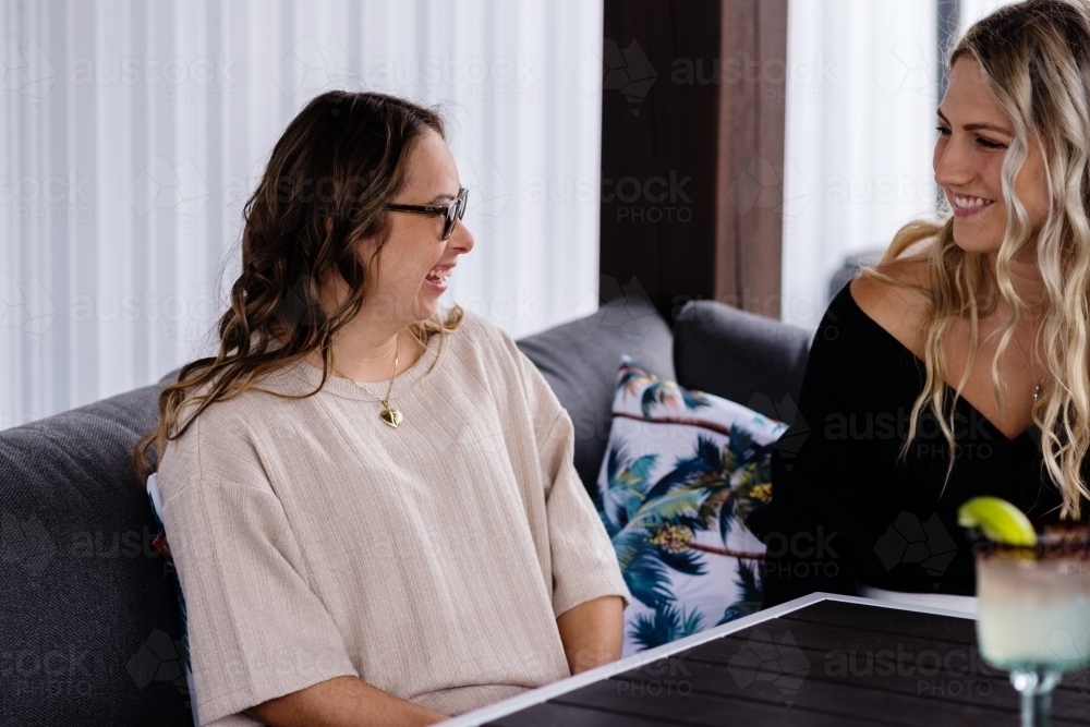 sisters smiling - Australian Stock Image