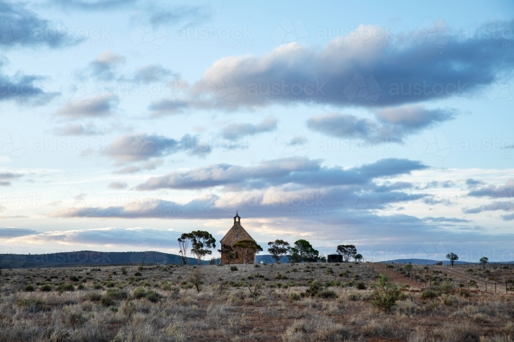 small church in remote location - Australian Stock Image