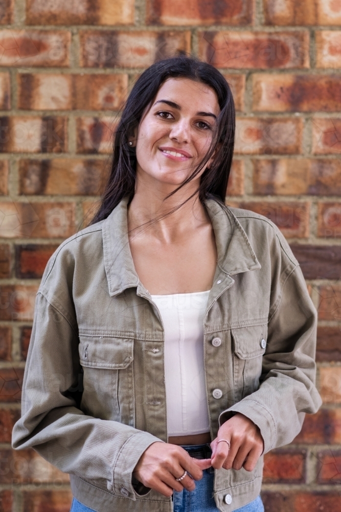 Smiling aboriginal woman - Australian Stock Image