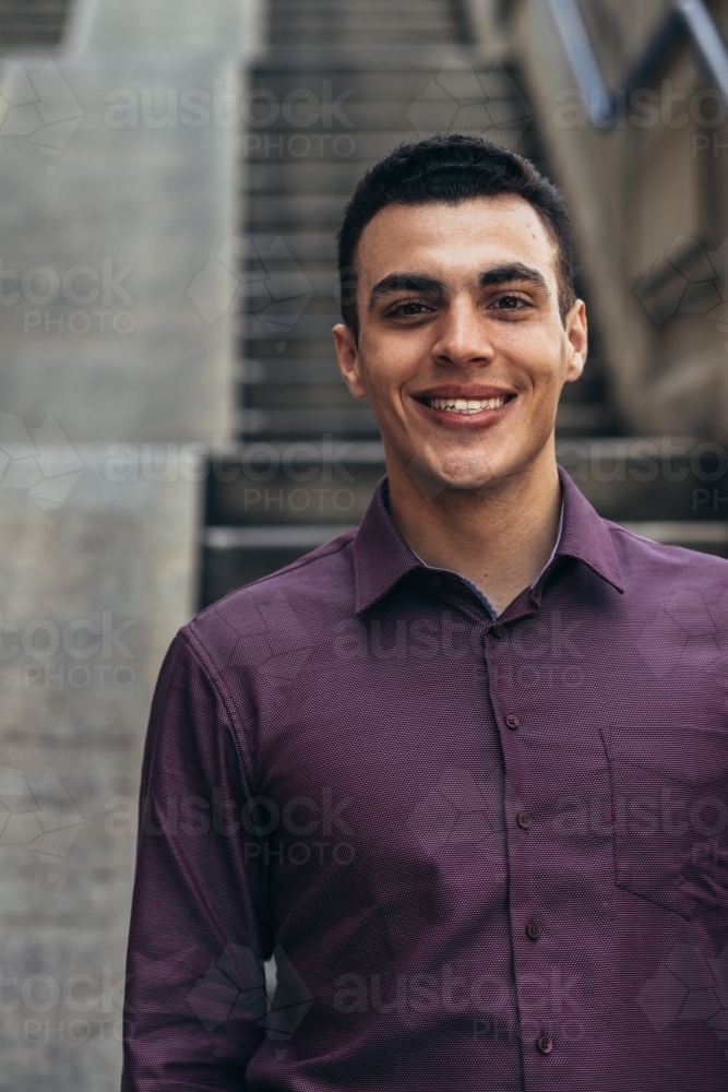 smiling man - Australian Stock Image