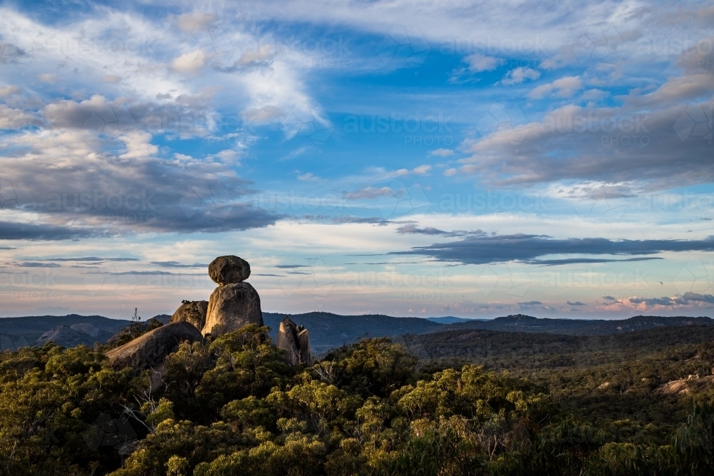 Sphinx Rock Landscape Girraween - Australian Stock Image