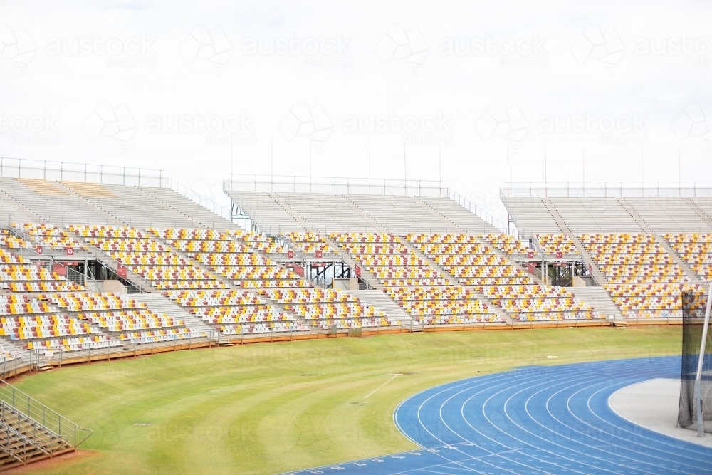 stadium seating and running track - Australian Stock Image