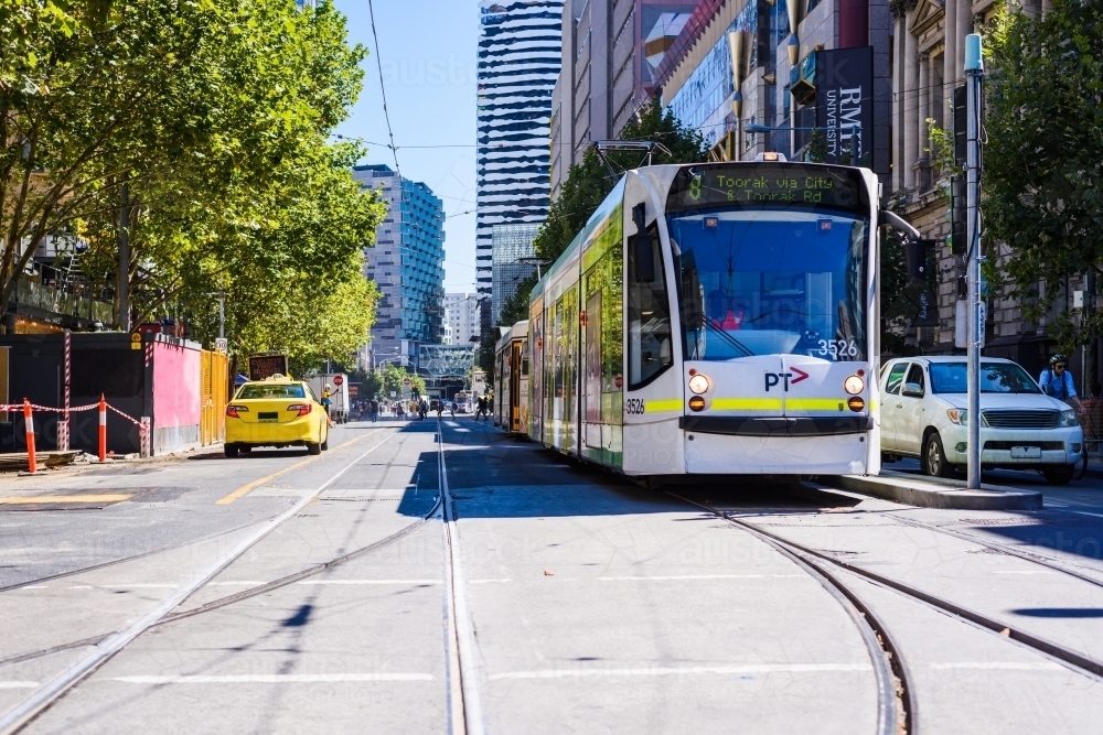 Street snap of Melbourne City - Australian Stock Image