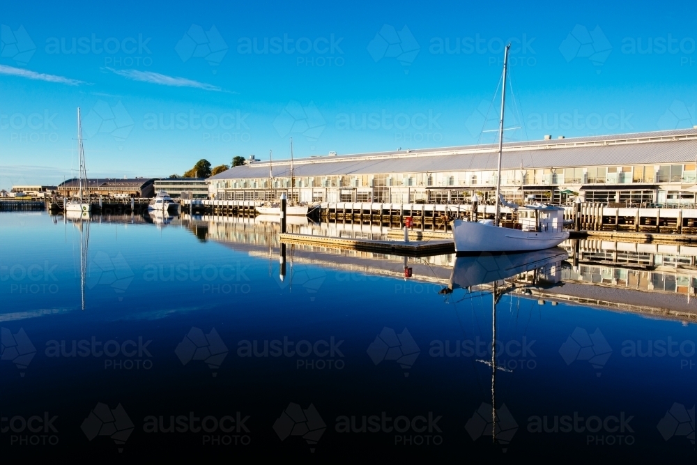 Sullivans Cove at Franklins Wharf - Australian Stock Image