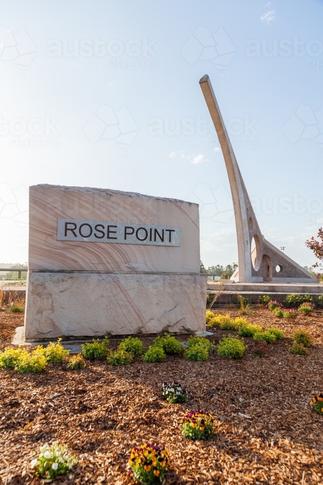 Sundial at Rose Point Singleton - Australian Stock Image