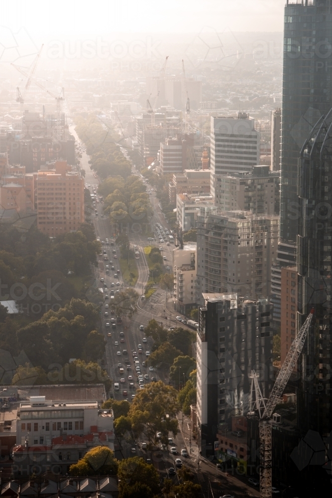 Sunrise of the City of Melbourne - Australian Stock Image