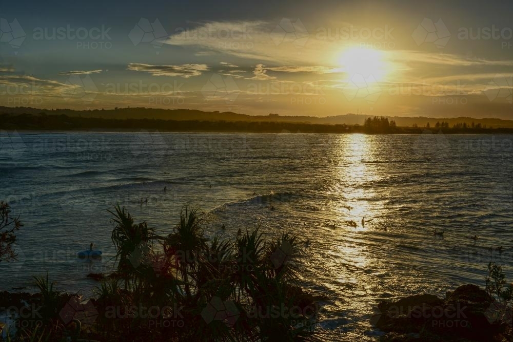 Sunset at Byron bay - Australian Stock Image