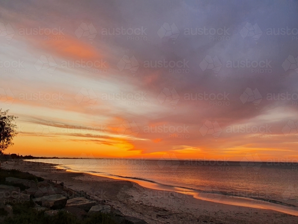 Sunset at the beach - Australian Stock Image