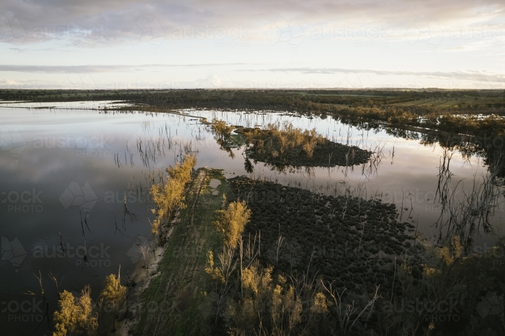 Sunset over Lake Yealering WA - Australian Stock Image