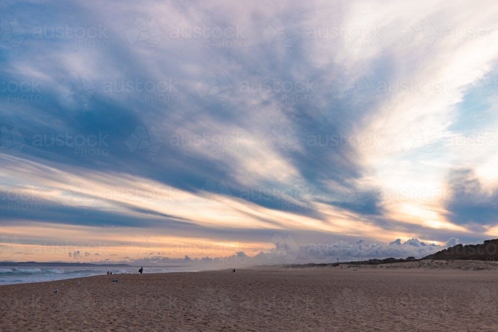 Sunset sky over Redhead Beach, Newcastle NSW - Australian Stock Image