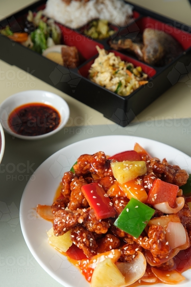 Sweet and sour pork - Australian Stock Image