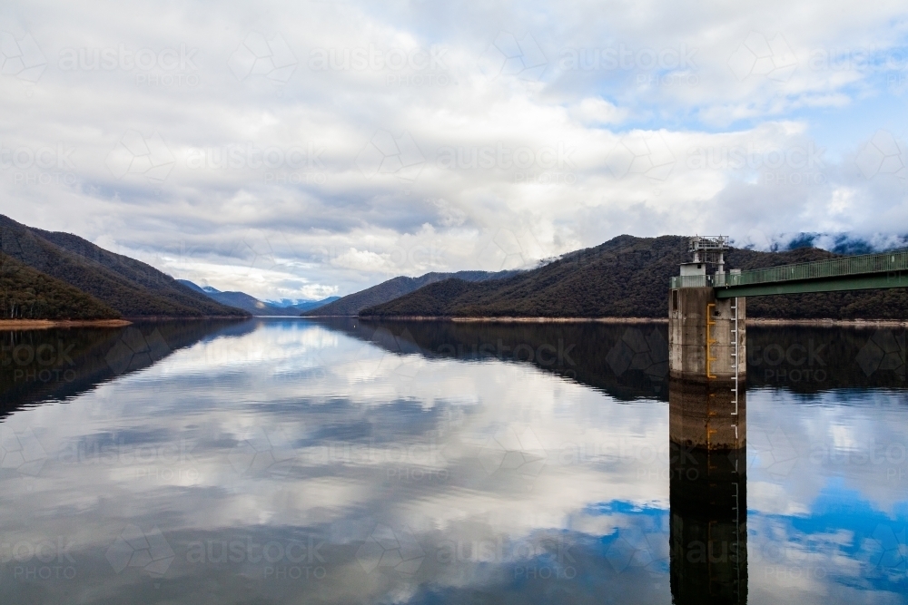 Talbingo dam intake structure for the snowy Hydroelectric scheme for Tumut 3 power station - Australian Stock Image