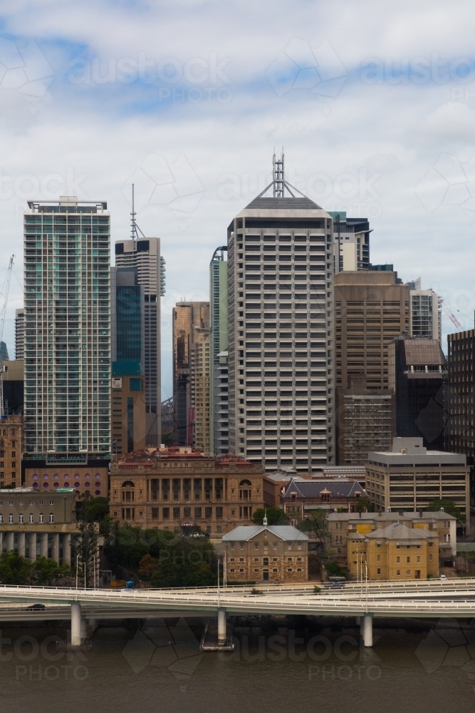 Tall buildings in the central business district of Brisbane - Australian Stock Image