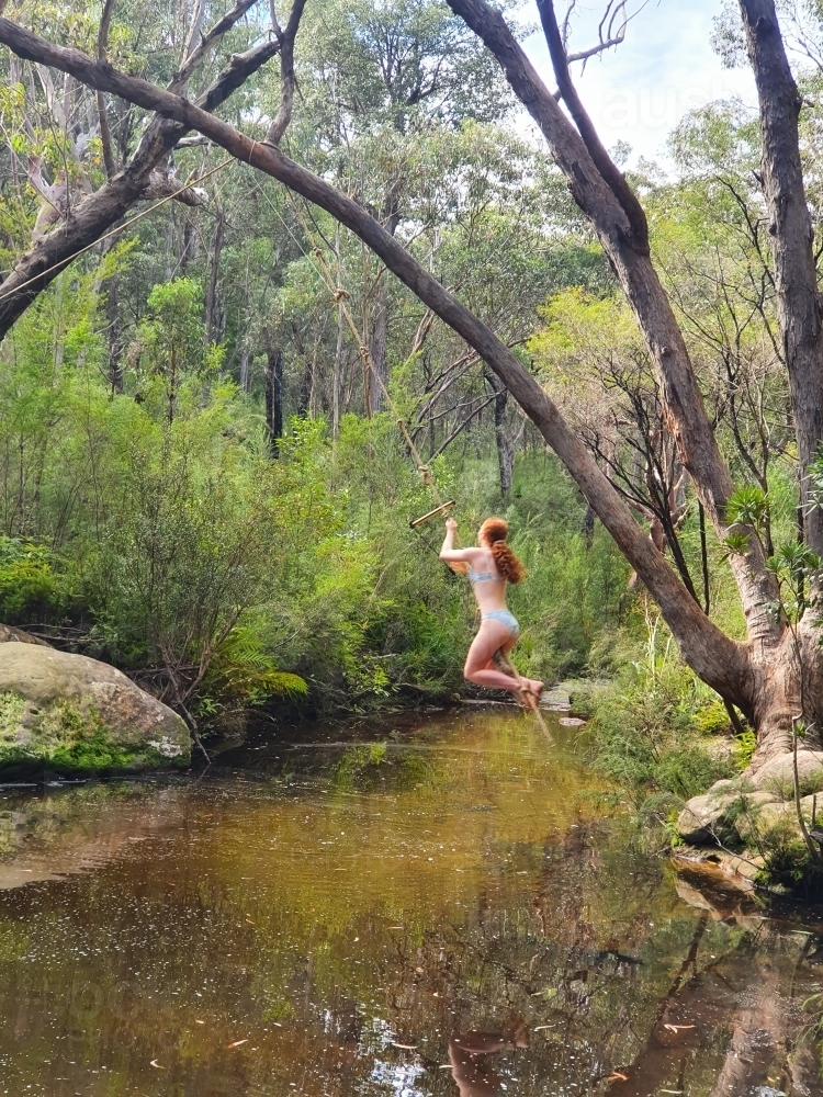 Rope swing by the creek  Swing, Rope swing, Outdoor